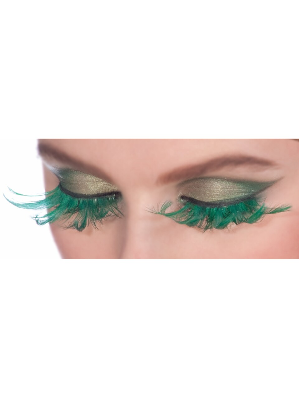 Women's Extra Long Turquoise Green St Patricks Day False Costume Eyelashes